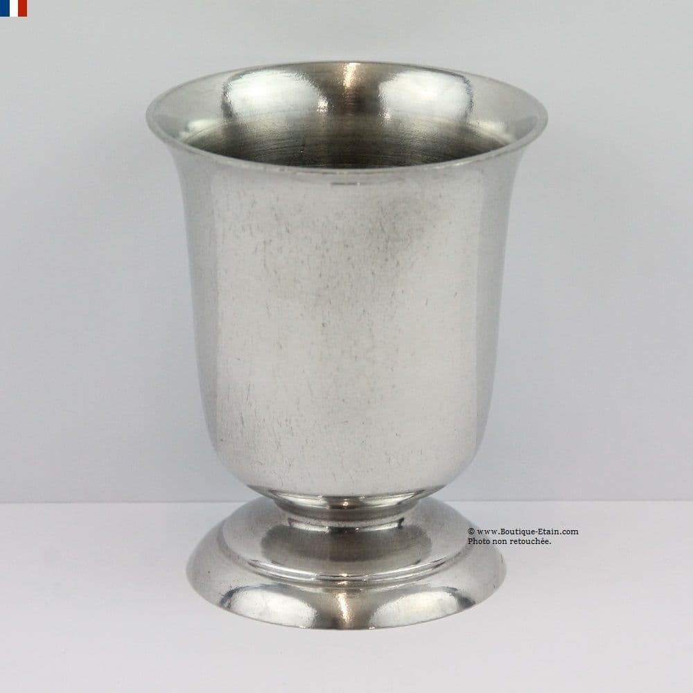 Verre en étain mât, gobelet ou timbale - h12cm