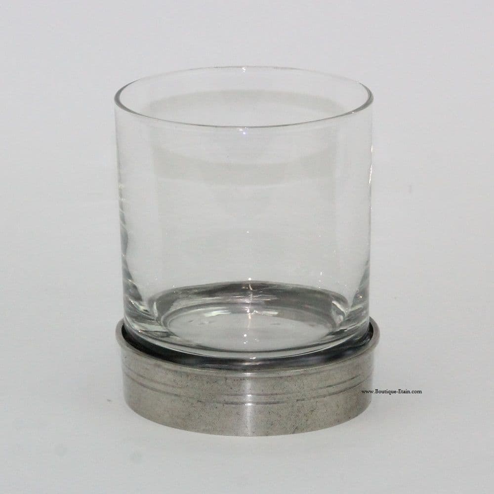 Verre à Whisky avec base en étain