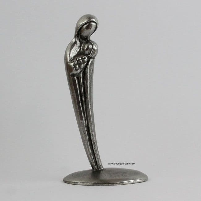 Vierge marie en étain