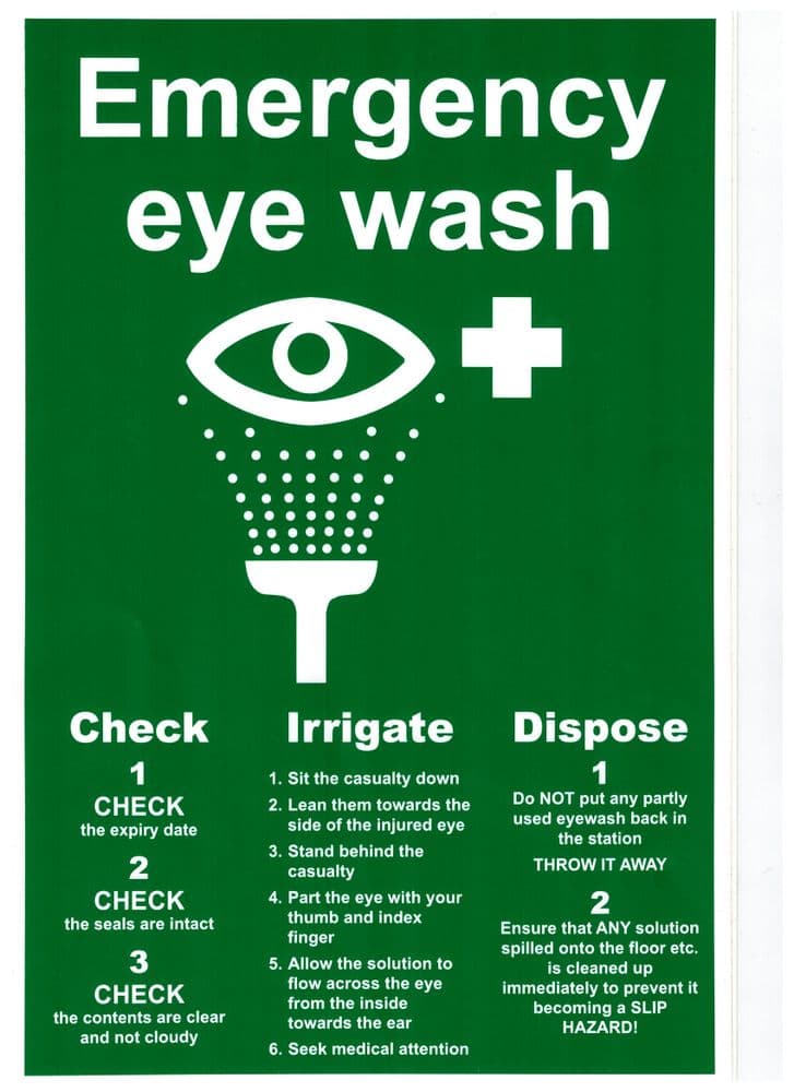 Eye Wash Health and Safety Sign - Safety Services Direct