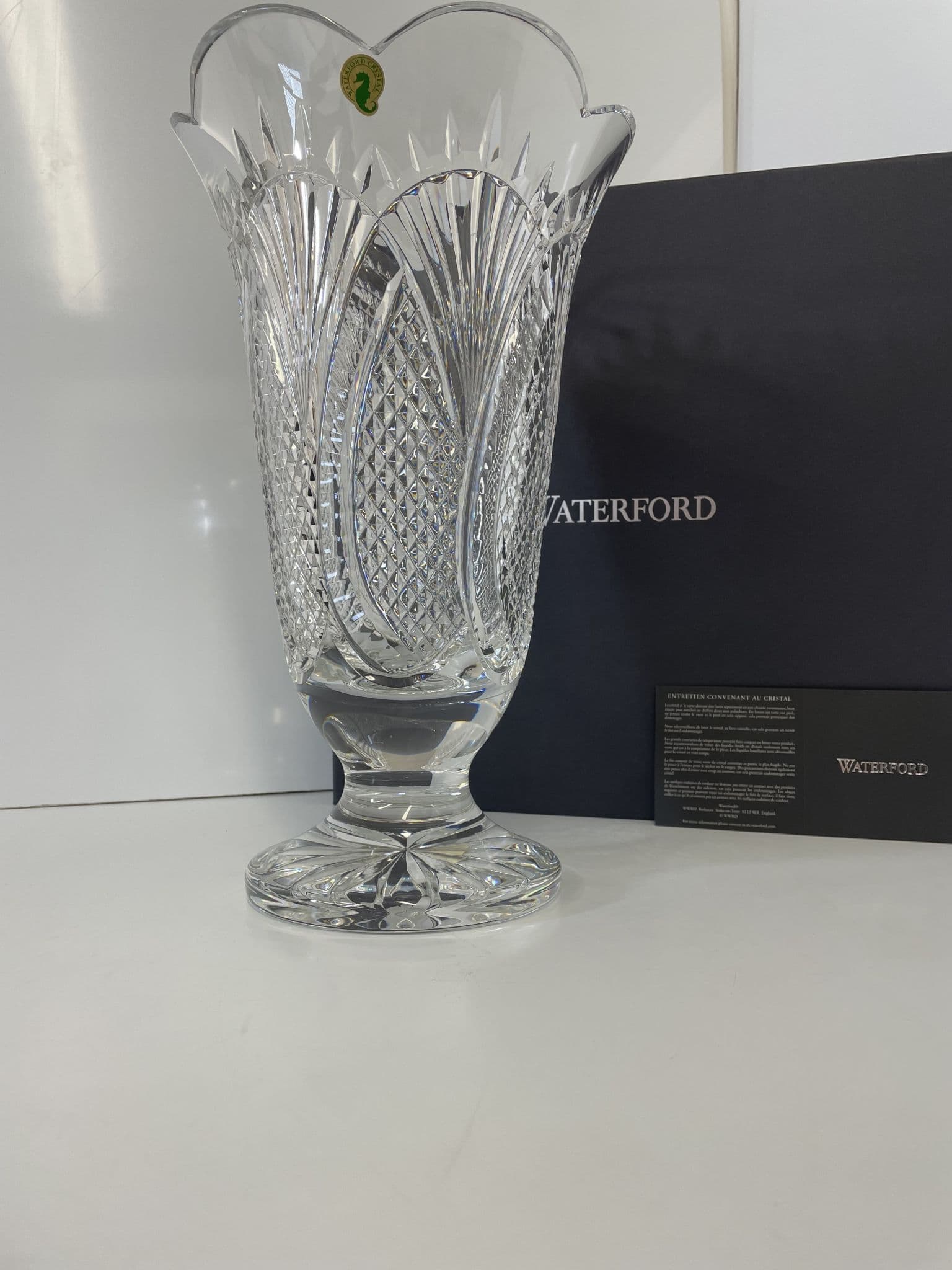 Waterford Crystal 14 Inch Seahorse Vase