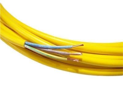 10m cutting only of 3 core 4mm yellow arctic flex