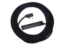 10m double socket heavy duty 13amp black extension lead
