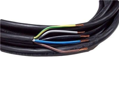 10metre cutting of 5 core 2.5mm H07RNF rubber flexible cable
