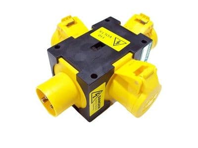 110volt 16amp small plug 3way splitter box