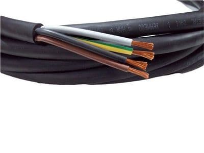 18metre cutting of 4 core 6mm H07RN-F rubber flexible cable