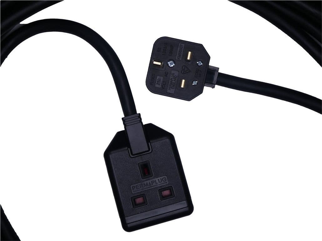 25m single socket heavy duty 13amp 2 5mm cable extension lead