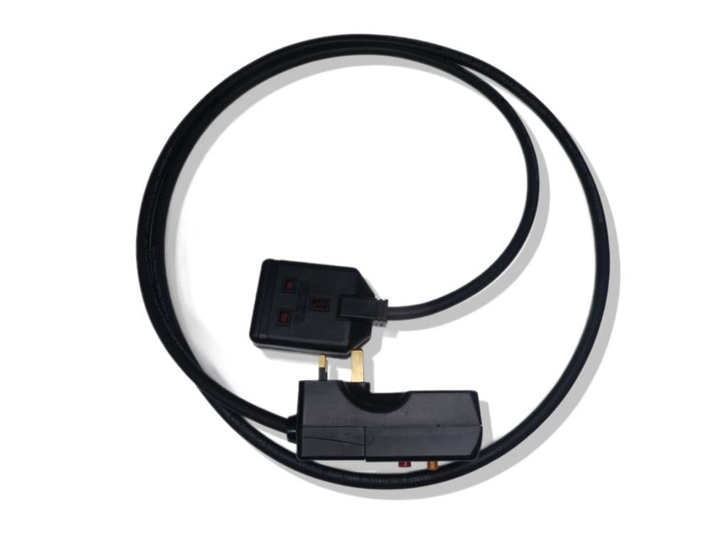 2m RCD protected single socket 13amp heavy duty extension lead