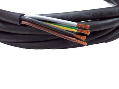 2metre cutting of 4 core 6mm H07RN-F rubber flexible cable