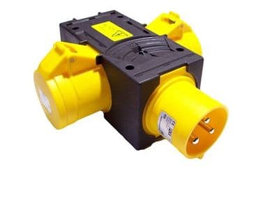 32amp 110volt large plug Y splitter distro box