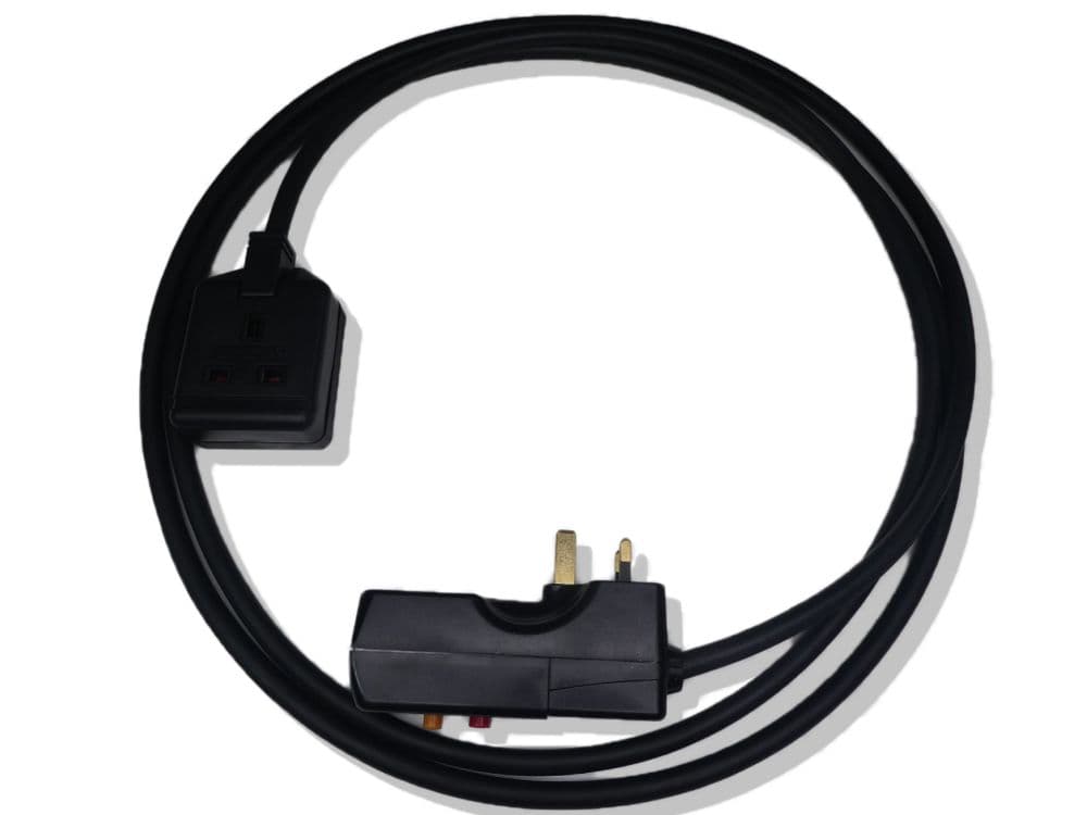 3m RCD protected single socket 13amp heavy duty extension lead