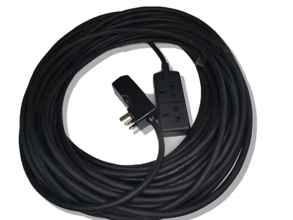 40m RCD protected double socket 13amp 2 5mm cable extension lead