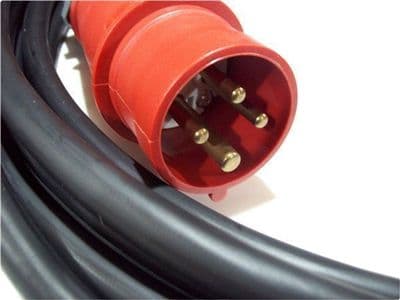 5m  400v 3 phase 4 pin  16a extension lead (2.5mm H07 cable) IP44 Rated
