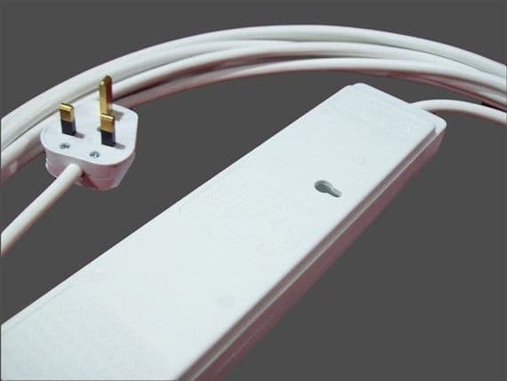 5m individually switched 4way socket extension lead