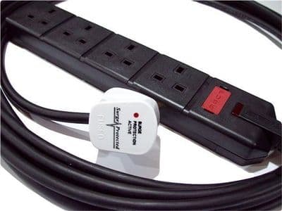 5m surge protected high quaility 4 socket extension lead