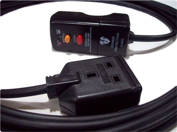 6m RCD protected single socket 13amp heavy duty extension lead