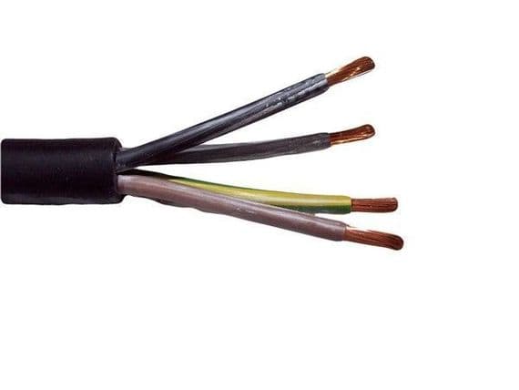 6metre cutting of 4 core 16mm H07RN-F rubber flexible cable