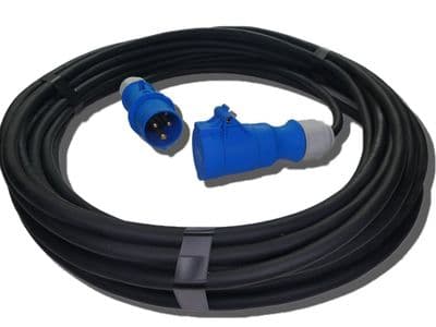 8m 230v 16 amp electrical hook-up heavy duty extension lead