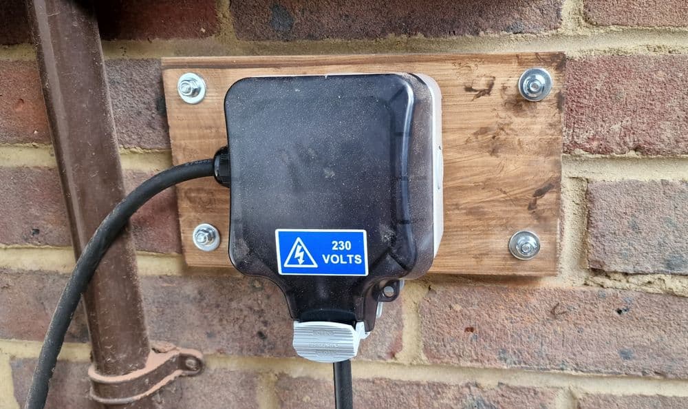 Heavy duty RCD plug to IP66 outdoor socket Kit