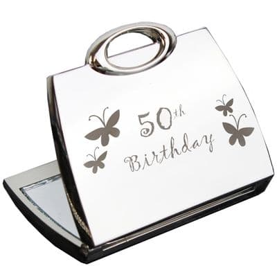 50th Birthday Handbag Compact Mirror