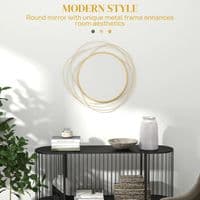 Abstract Metal Gold Wall Mirror