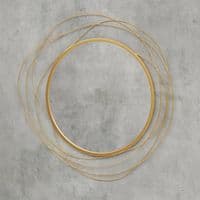 Abstract Metal Gold Wall Mirror
