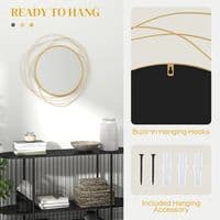 Abstract Metal Gold Wall Mirror