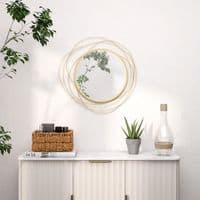Abstract Metal Gold Wall Mirror