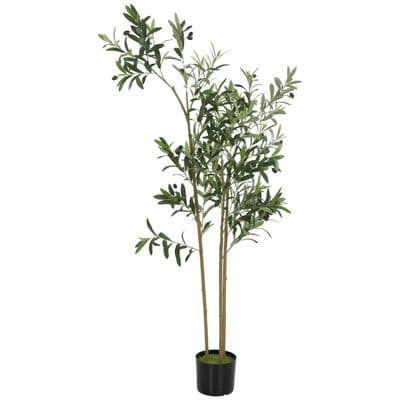 Artificial Silk Olive Tree In Cemented Pot