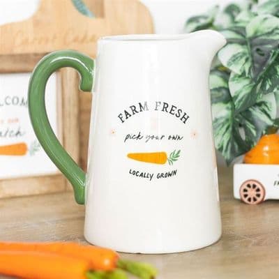 Farm Fresh Carrot Ceramic Flower Jug