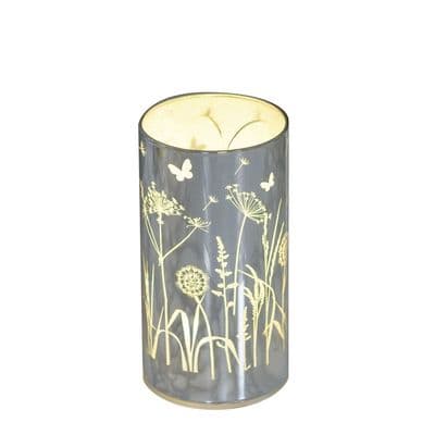 Glass Flower Design Tube With LED Lights