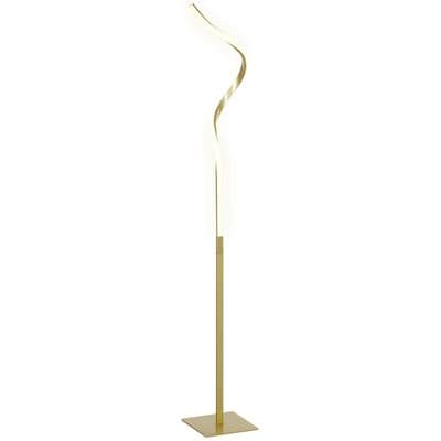 Gold Tone Modern Dimmable Standing Lamp