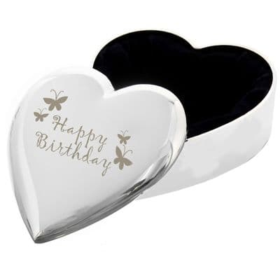 Happy Birthday Heart Trinket Box