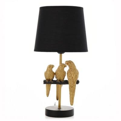 Hestia Parrot Table Lamp With Black Shade