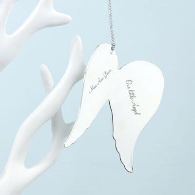 In Memory Angel Wings Keepsake