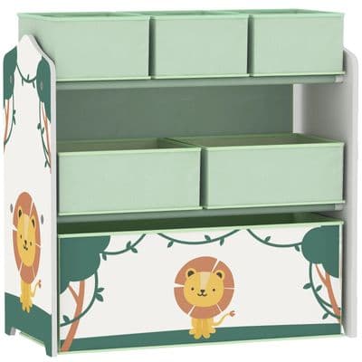 Kids Green Lion 3 Tier Toy Organiser