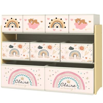 Kids Rainbow Theme Storage Unit