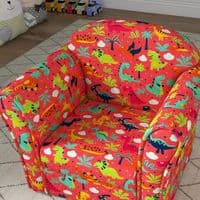Kids Red Dinosaur Design Armchair