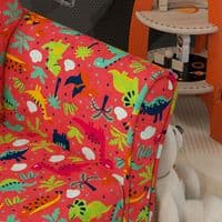 Kids Red Dinosaur Design Armchair