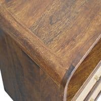 Larissa 2 Drawer Rattan Front Nightstand