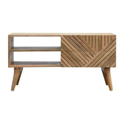 Lille Solid Wood 2 Drawer Media Unit