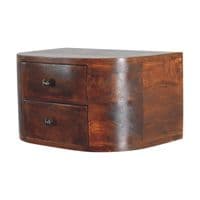 Lunar 2 Drawer Floating Bedside Table