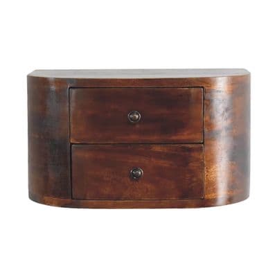 Lunar 2 Drawer Floating Bedside Table