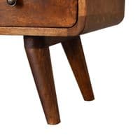 Mini Curved Media Unit With 2 Drawers