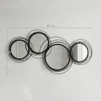 Modern Decorative Black Metal Wall Art Mirror