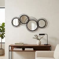 Modern Decorative Black Metal Wall Art Mirror