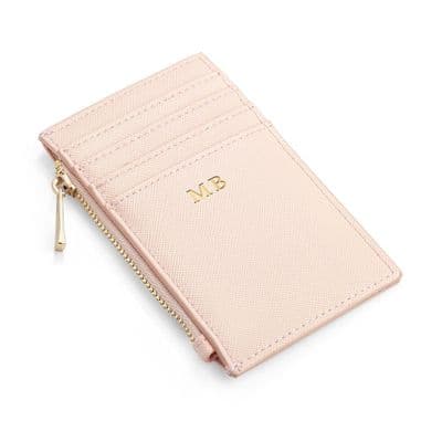 Monogrammed Vegan Leather Card Holder