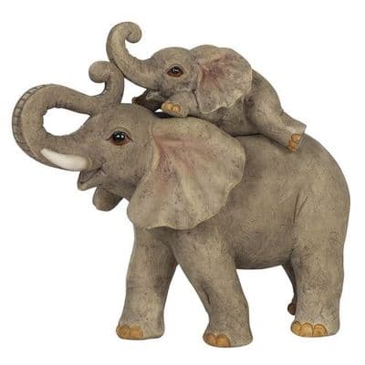 Mother & Baby Elephant Ornament Figuirine