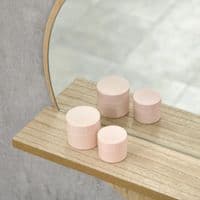 Natural Wood Effect Round Mirror With Shelf