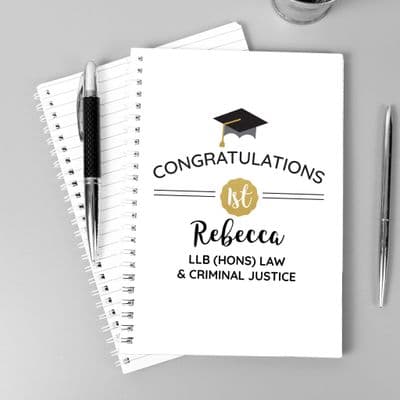 Personal;ised Graduation A5 Notebook